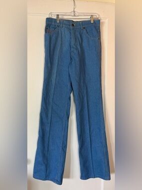 VTG Levi's Orange Tag & Stitch Light Blue Denim Flared Jeans 60’s or 80’s